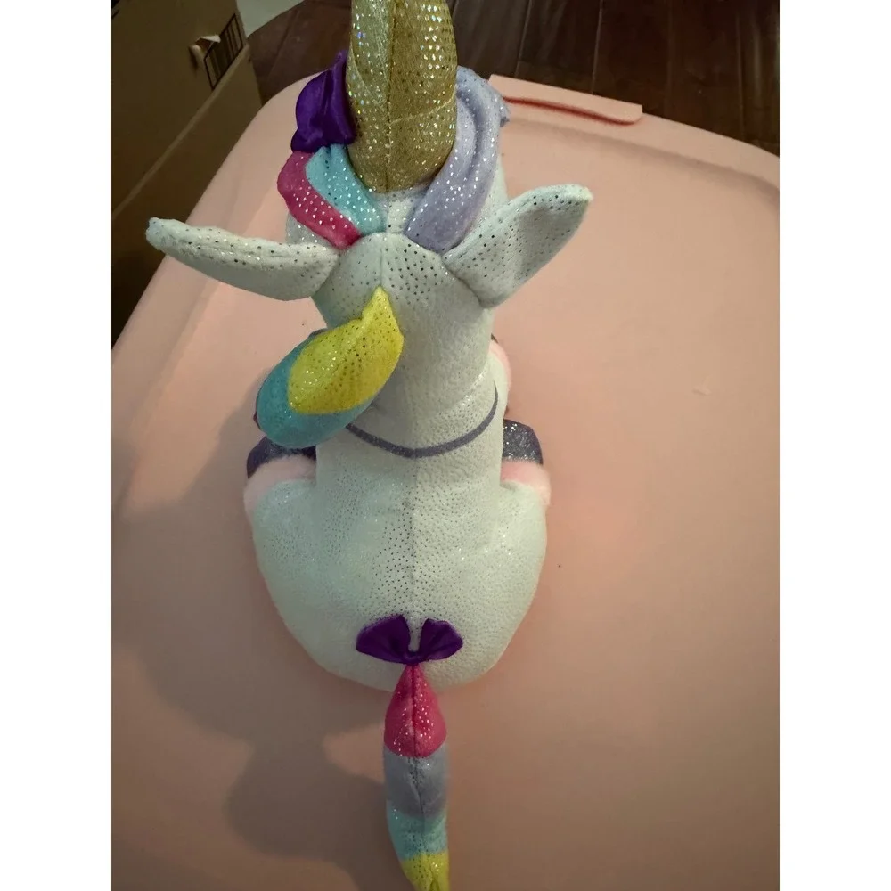 JoJo Siwa Nickelodeon Unicorn‎ Plush White Glitter Rainbow Mane Stuffed Animal